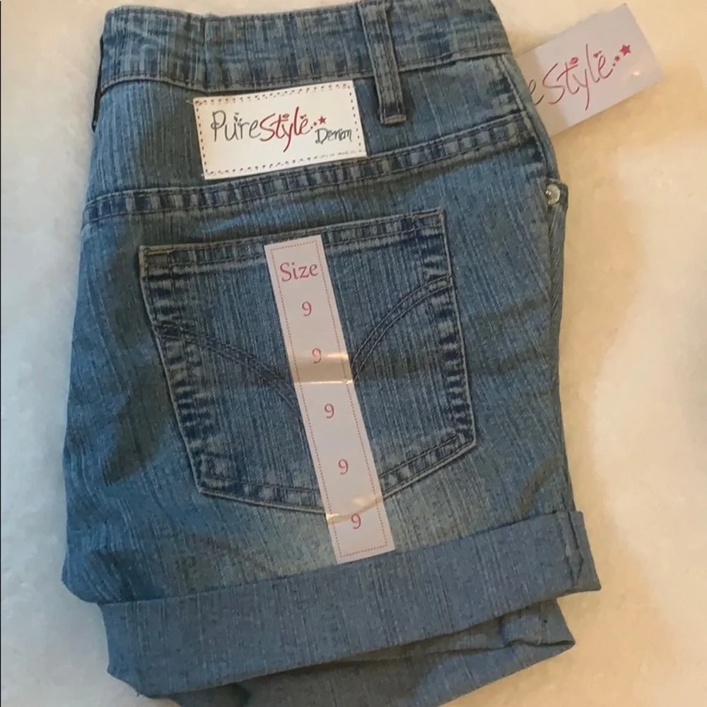 Pure style denim shorts‎